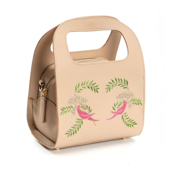 Green Hermitage Aphrodite Handbag - Almond - Deed Industries