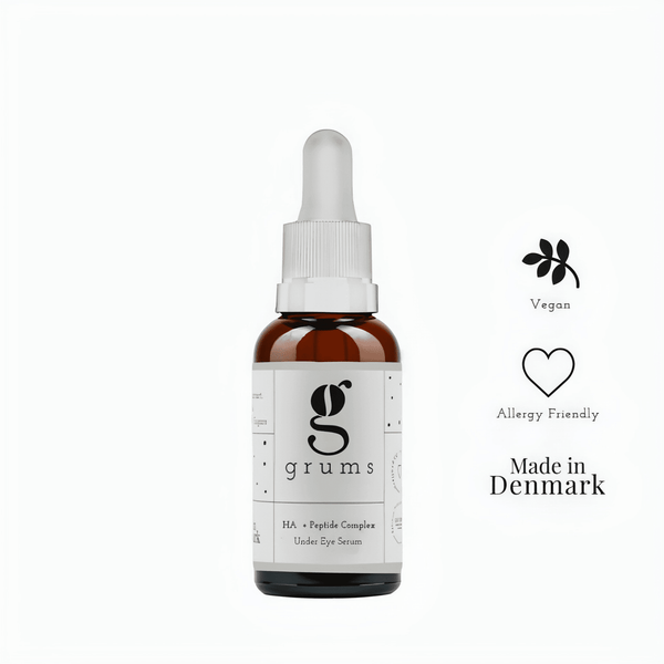 grums vegan friendly under eye serum with the power of coffee